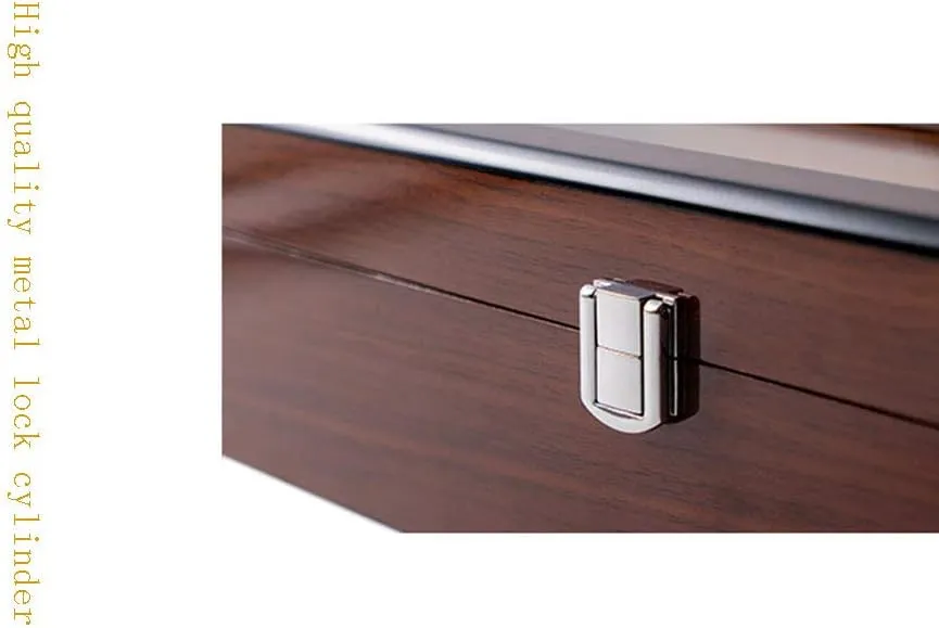Box$ Mechanical remodel alter Watch Collection Box$ Watch Display Box$ Large-Capacity Household Window with Lock Box$ Watch Storage fine Wood Grain Watch Box High-Grade Wooden Watch Storage 