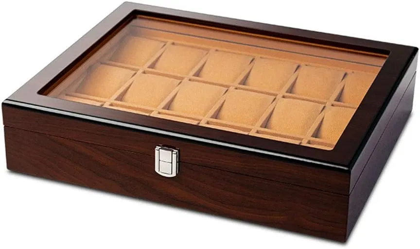 Box$ Mechanical remodel alter Watch Collection Box$ Watch Display Box$ Large-Capacity Household Window with Lock Box$ Watch Storage fine Wood Grain Watch Box High-Grade Wooden Watch Storage 