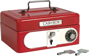 Box Red$ 1 photojournalism snipe EA Schylling Locking Cash 