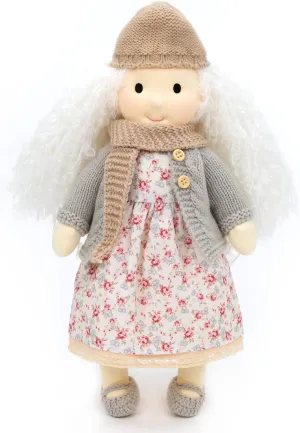 Box-Sophie 12 Waldorf Doll Handmade Rag Doll - Personalized Collectors Plush Doll for Kids Birthday Present reverse with Beautiful Present 