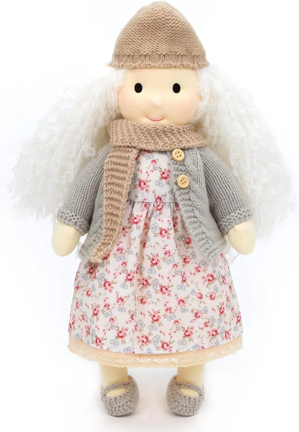Box-Sophie 12 Waldorf Doll Handmade Rag Doll - Personalized Collectors Plush Doll for Kids Birthday Present reverse with Beautiful Present 