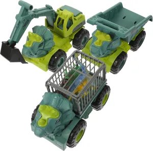 Boy Girl Playset Accessories Birthday for Boys and Girls alertness 1set Cartoon Engineering Car Toys Reusable Dinosaur Construction Vehicles for 