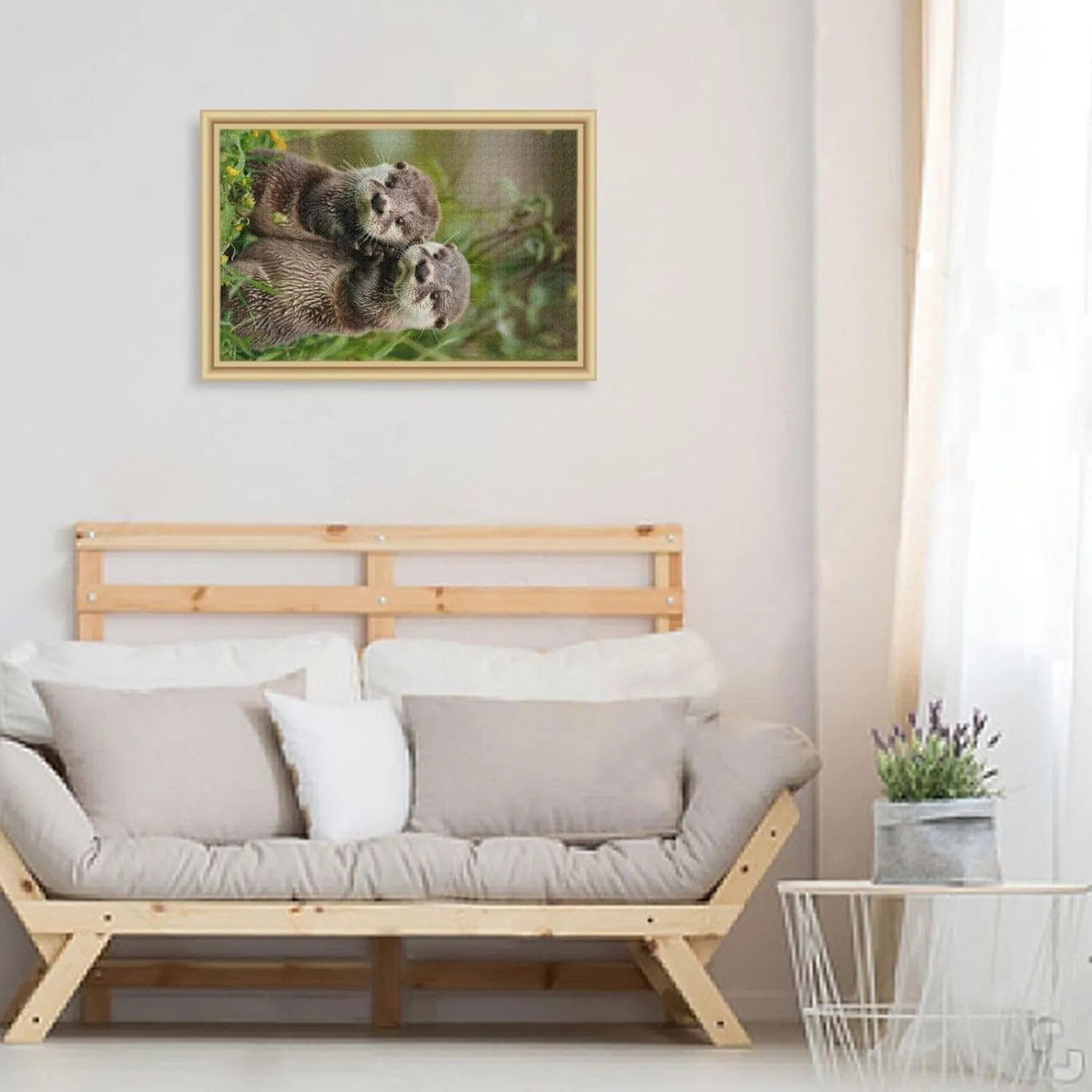 Brain enunciate Toys 21220653 Jigsaw Puzzle 500 Pieces for Adults Cute Baby Otters Standing in The Grass Wood Puzzles Educational 