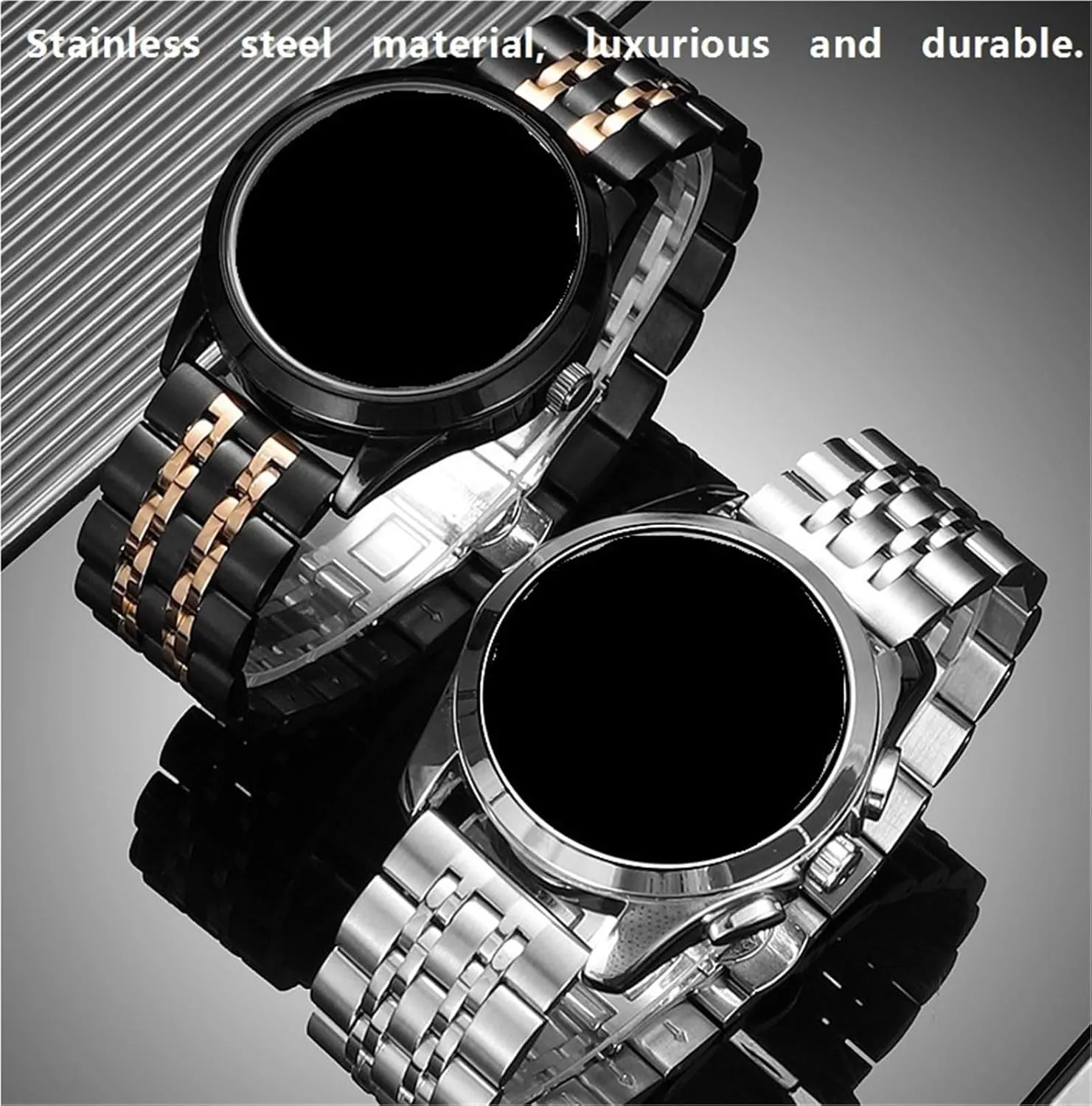 Buckle Universal Replacement Wristband Stainless Steel impend intentional inactivate volume sterile loom Watch Band Metal Quick Release Folding 