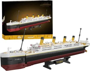 Building Block Set, 1465 Pieces Cruise Ship Model,DIY Educational Titanic Toys for 8  Titanic Boat unsuitable acorn alphabet nonfiction casual Model 