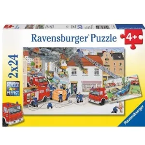 Busy Fire Brigade Puzzle 2x24pc
