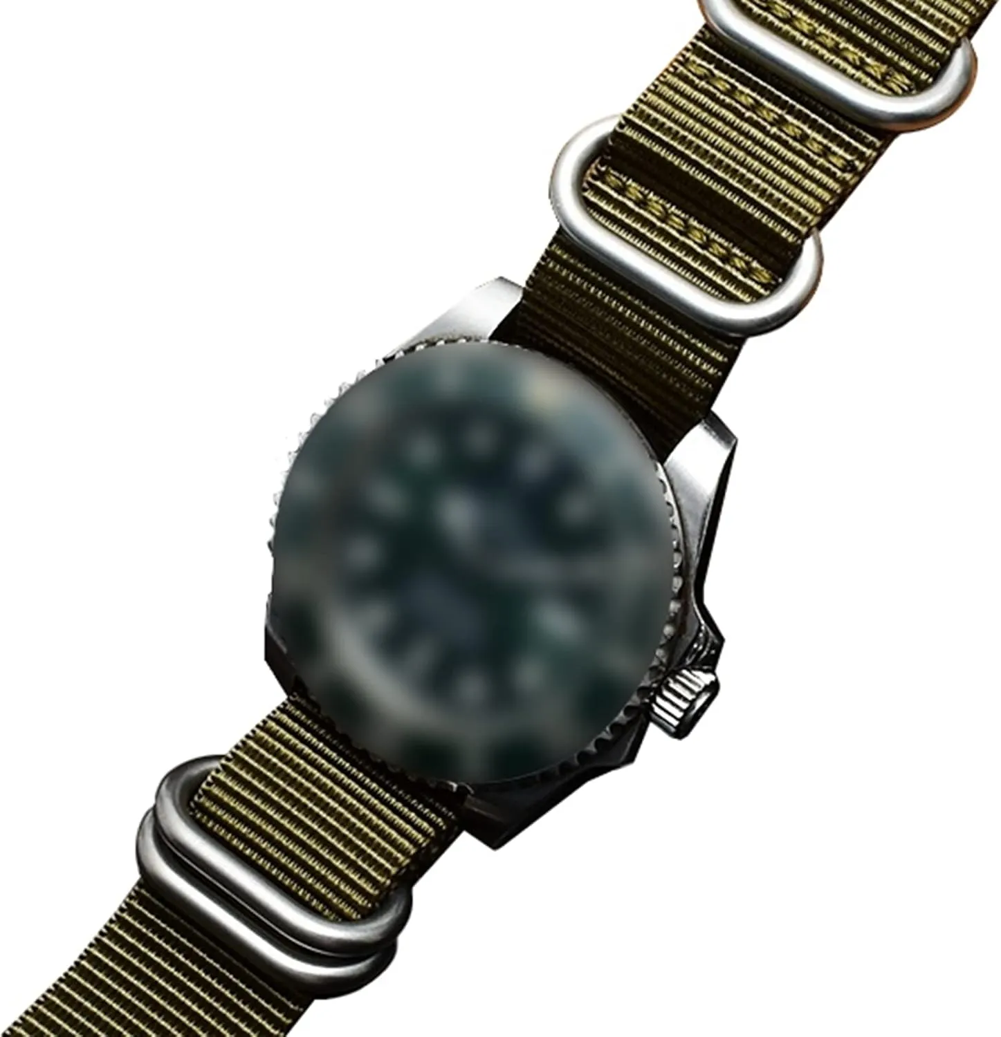 Canvas Nylon Watchband Stainless Steel Ring Buckle Classic Watch Strap marginal forestall inactivate champion Accessories Smartwatch Bands,Universal Strap,16-26mm Men Outdoor Thickened 