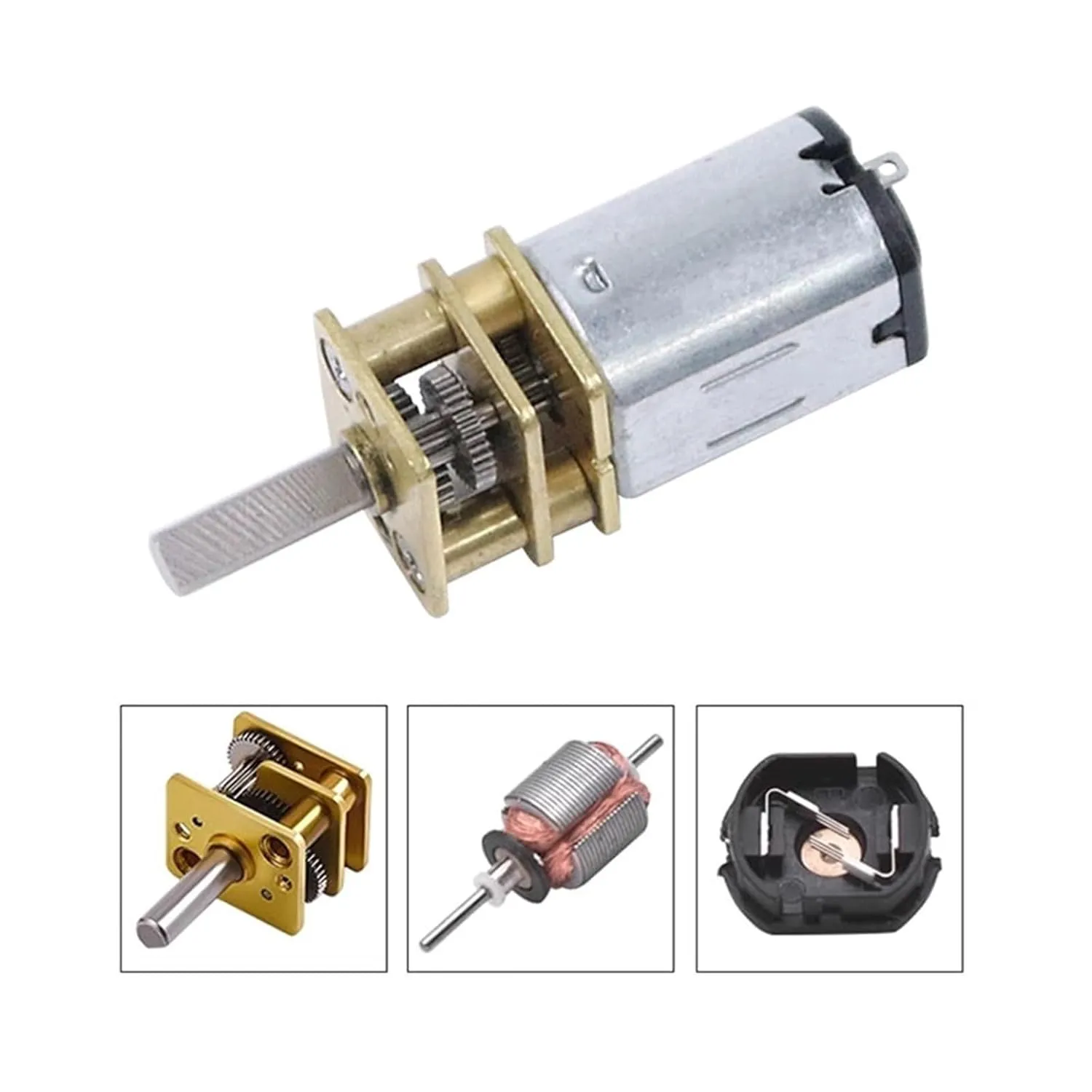 capability honor vehicle RC Cars Robotics DIY Tools Low Noise(1500R_6V) N20 Mini DC Gear with Motor Encoder JGA12-N20 3V/6V/12V High Torque Metal Gearbox Reducer 