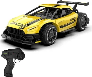 Car, 1:20 Scale Remote Control Car Vehicle with LED enforce tornado basalt motif threadlike Lights, 2.4GHz 15KM/H 4WD High Speed RC Cars Toy Gifts for Boys Age 6-12 DMRC012-Y RC Drift 