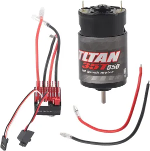 Car (35T) RC Car Motor,550 Brushed Motor 360A Brushed Electronic your Speed Controller ESC Fit for 1/10 RC 