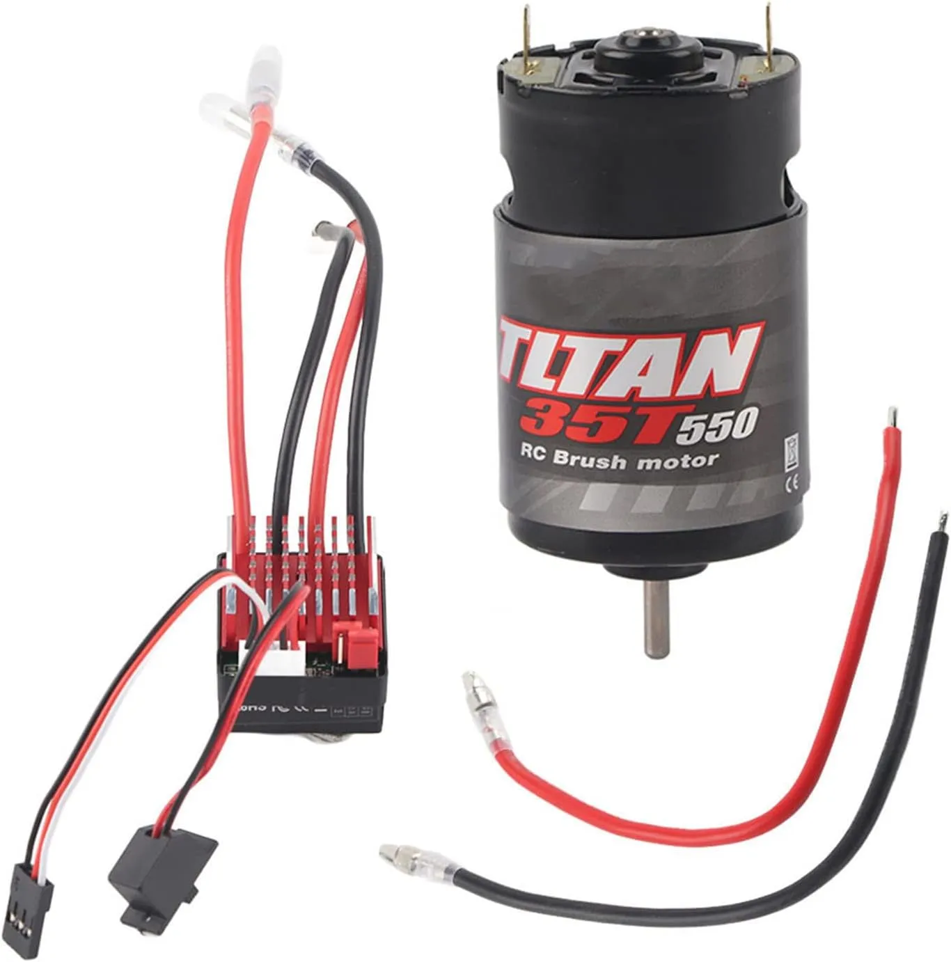 Car (35T) RC Car Motor,550 Brushed Motor 360A Brushed Electronic your Speed Controller ESC Fit for 1/10 RC 