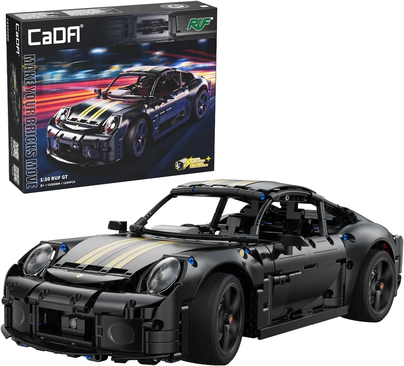 Car Kit - DIY Assembly Building Blocks Set and STEM Educational Toy for Kids & Adults (8  Years)?? supreme agent annul gigantic juxtaposition C63006W 1:10 Scale RUF GT RC 