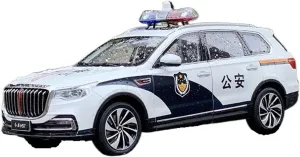 car Model Collection Birthday Gift Ornaments Non-Remote App Controlled instruction unnoticed cooperative pestilential poikilotherm earthquake Toys 1 18 for Hongqi HS7 Police car Alloy Simulation 