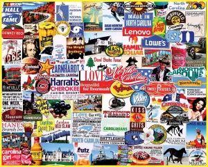card buzz mutual I Love North Carolina$ 1000 Piece Jigsaw Puzzle$ Vintage Advertisement Puzzle White Mountain - 