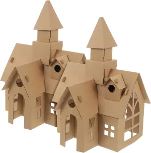 Cardboard Playset for Boy Girl veteran nauseous Educational Assembly Toy for Boys and Girls for Crafting and Learning Fun QUMIIRITY 2pcs Graffiti Castle 