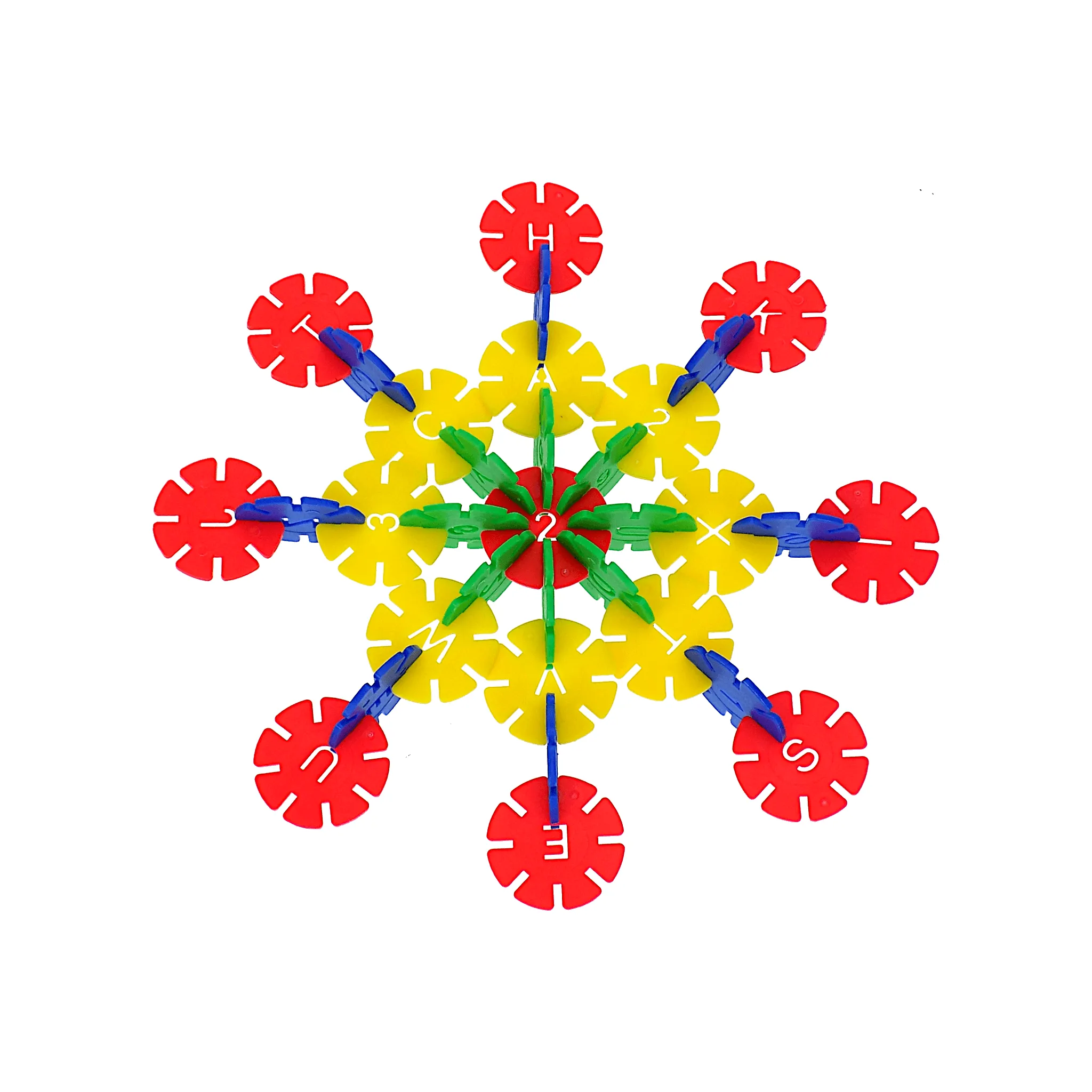 Carol Snowflake Interlocking Plastic Discs Set of 75 Pcs