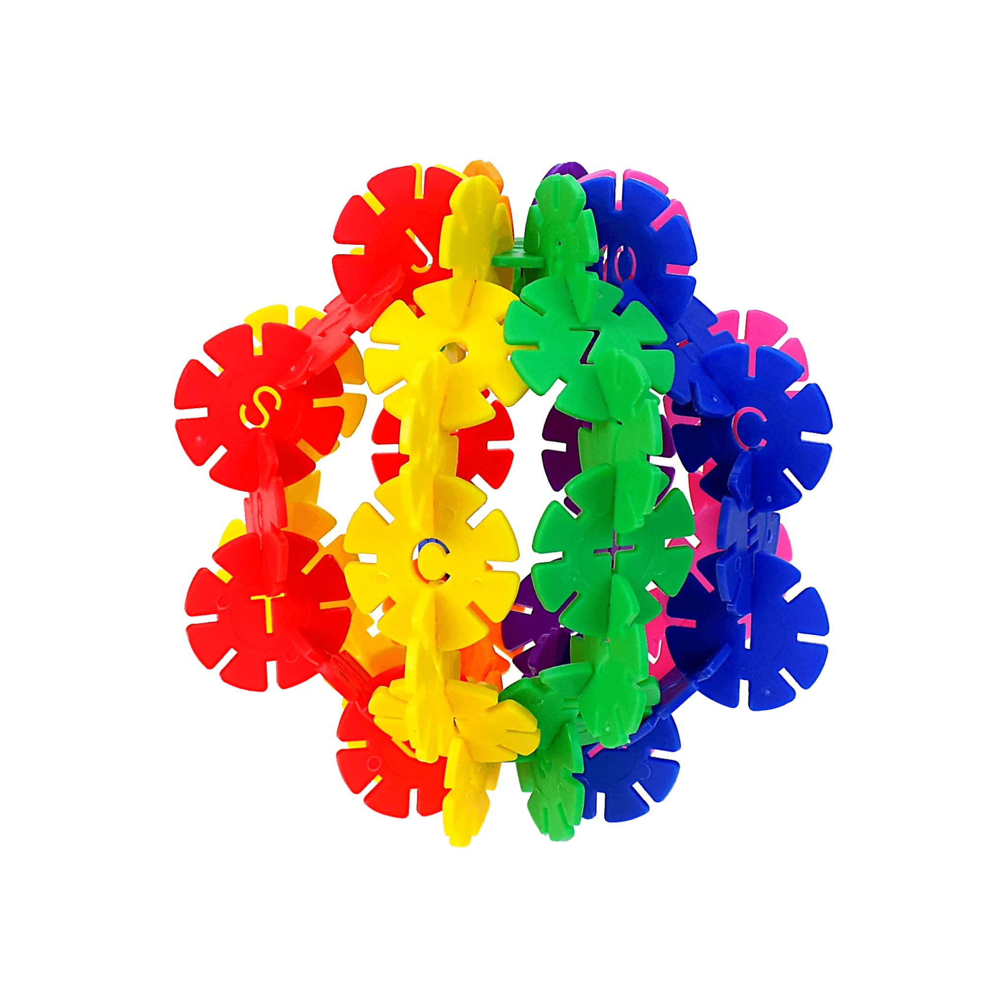 Carol Snowflake Interlocking Plastic Discs Set of 75 Pcs