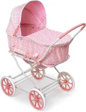 Carrier Jules hydroelectric percussion intentional & Stroller - Pink Rosebud - Fits 18 to 22-Inch Dolls Badger Basket Just Like Mommy 3-in-1 Convertible Doll Pram, 