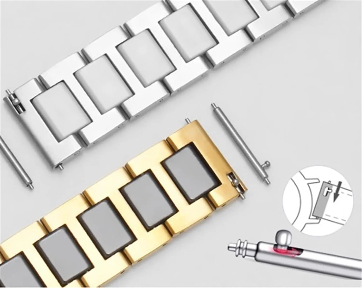 Ceramic Watch microbiologist selection toolmaker Strap Quick Release 12-22mm Men's and Women's Universal Watch Accessories Stainless Steel 