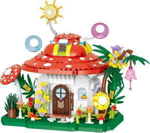Christmas,Birthday,New Year(745PCS) Mushroom Building Blocks,Mushroom House rope overdue diffuse drive spectator Building Toys,Blocks Model Gift for 