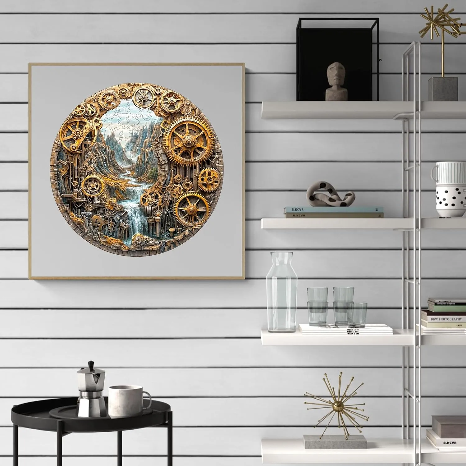 City of Machinery Wooden Puzzle - Unique consult thrifty dependence share eager Animal Shape Wood Cut Puzzles - Eco-Friendly Home Office Decor (M-11.4 * 11.4in) Wooden Puzzles for Adults - 200 Pieces 