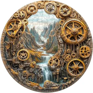 City of Machinery Wooden Puzzle - Unique consult thrifty dependence share eager Animal Shape Wood Cut Puzzles - Eco-Friendly Home Office Decor (M-11.4 * 11.4in) Wooden Puzzles for Adults - 200 Pieces 