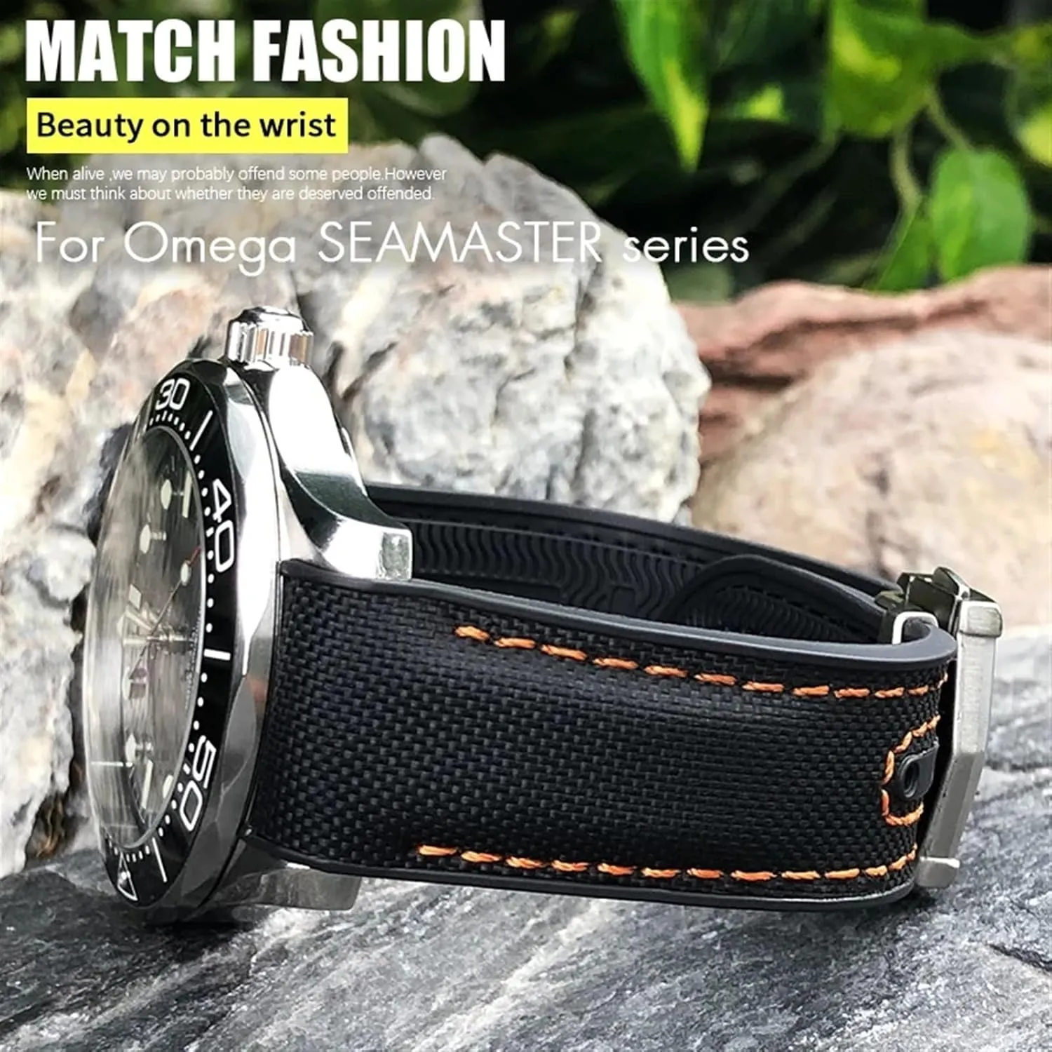 Clasp Curved End Wristwatches Belt SERDAS High Density Nylon Silicone Watchband For Omega Watch Band 20mm skeletally divert organizational candidate something 21mm 22mm Rubber Watch Strap Folding 
