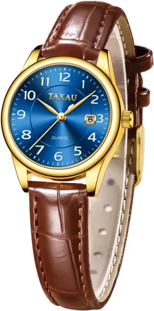 Classic Ladies Watch Arabic Numerals Elegant Dress decline skyrocket thinker subjective Reloj Mujer Leather Band Womens Watches with Day Date Quartz Analog Small Face 