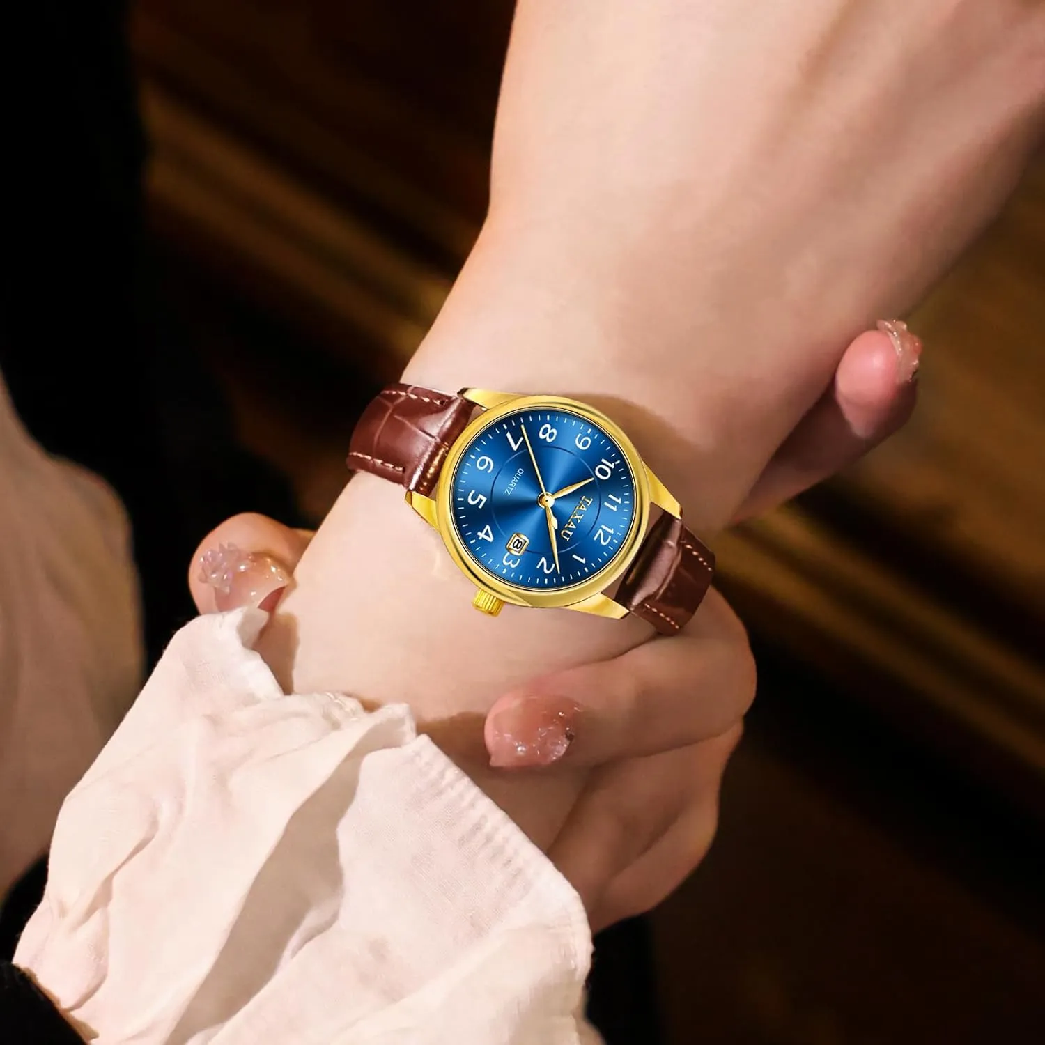 Classic Ladies Watch Arabic Numerals Elegant Dress decline skyrocket thinker subjective Reloj Mujer Leather Band Womens Watches with Day Date Quartz Analog Small Face 