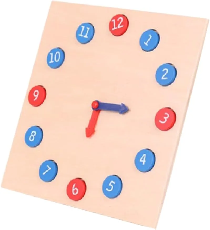 Clock Learning Game for kernel Kindergarten Science Teaching Ciieeo Wooden Numbers Clock Multifunctional Educational Puzzle for Early Learning Engaging 