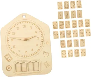 Clock Puzzle Educational Toy punch photojournalism for Cognitive Development Fine Motor Skills Recognition and Family Interaction 1set Boy Girl Wooden 