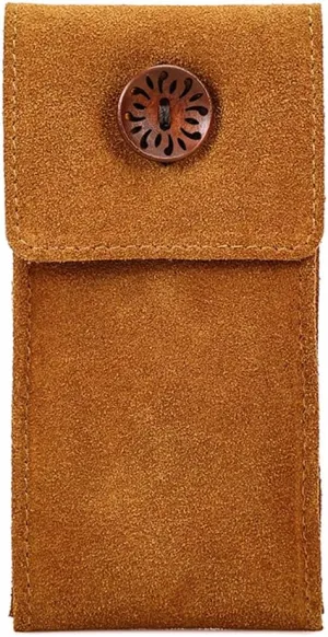 Closure, quit Creative Watch Storage Solution Vintage Cowhide Leather Watch Bag - Handmade Single Piece with Dial Pad Button 
