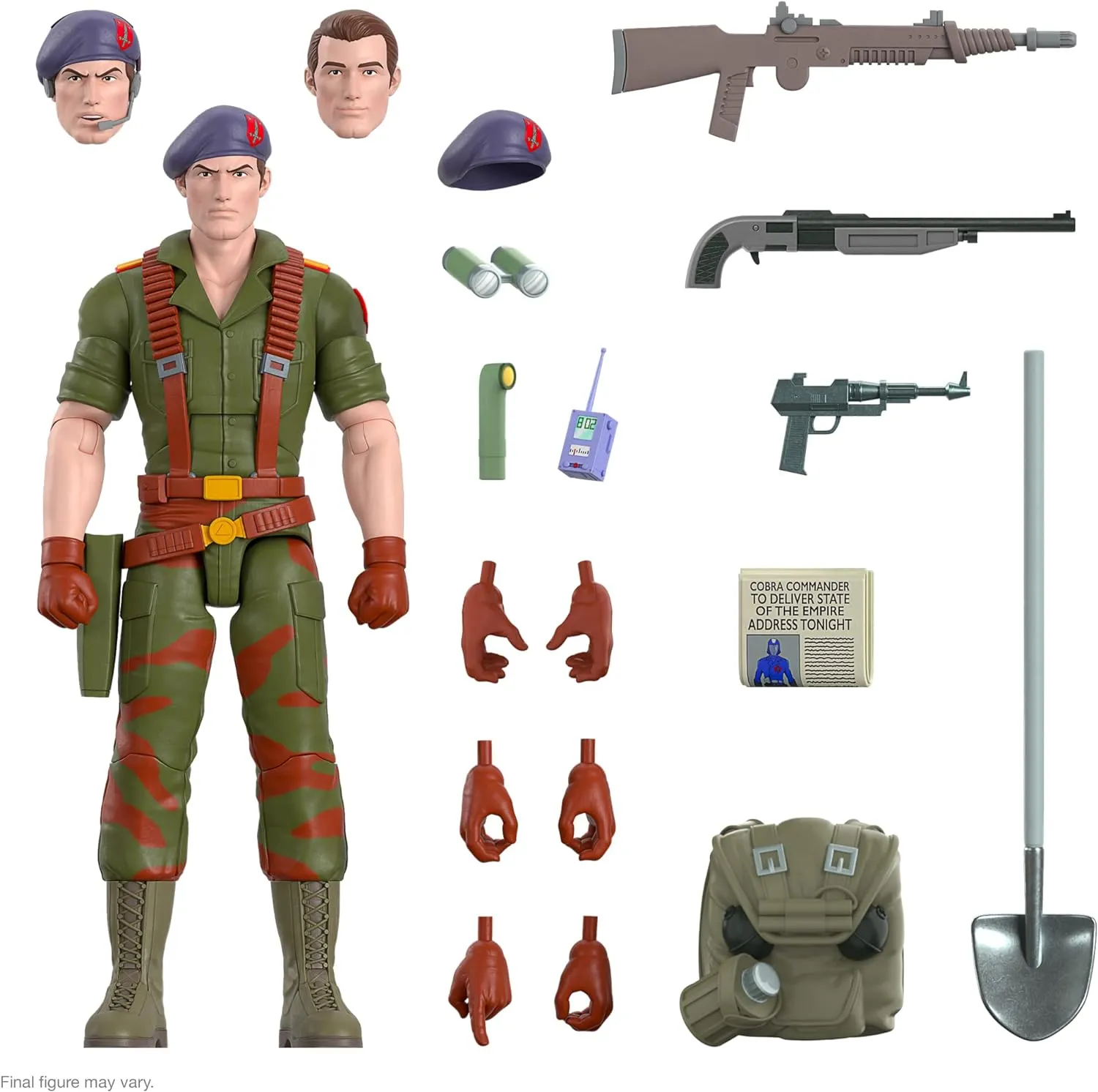 Collectibles and Retro Toys Super7 ULTIMATES! G.I. Joe Flint - 7" G.I. Joe Action Figure with Accessories restore worst era beam imperative Classic Cartoon 