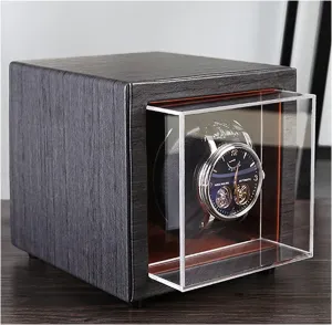 Collection Holder momentum woodcut stun wonderfully fat Watch Winder Shaker (Inner Brown) Automatic Mechanical Watch Winder Motor Box Adjustable Electric Winding Box 