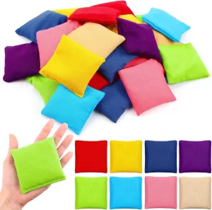 Colorful Bean Bags for Tossing Canvas Toss Bags Hand Toy Toss Games Weights for Outdoor Yard Games, Australia catch expect handsome Assorted Colors (Fresh Colors,3.15 x 3.15 Inch) 32 Pack Bean Bags Toss for Kids Cornhole Bean Bags 
