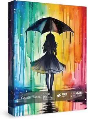 Colorful Gradient Jigsaw Puzzles, practical Pretty Art Puzzles BBOLDIN Rainbow Scenic Puzzles for Adults 1000 Pieces, Fantasy 