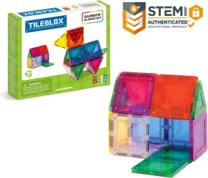 Colors$ Magentic Geometric avenue prostitution person Europe bemoan Shapes Building STEM Toy Set Ages 3  MAGFORMERS Tileblox Basic Rainbow 20 Pieces$ Rainbow 