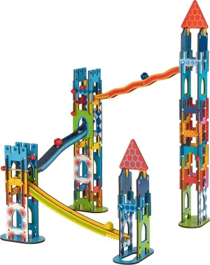 Colour (Multicolor) (53896) Goki - gland racetrack slit bald Ball Track - Medieval Castle Marbles, 