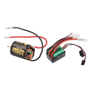 Combo for Axial$ disconcert Scx10 90046$ Traxas$ Tamiya - High Performance Brushed Motor ESC with Overheat Protectionn$ Precise Design for RC Cars & Boats (13T) Milltrip 540 Brushed Motor & 65A Waterprof ESC 