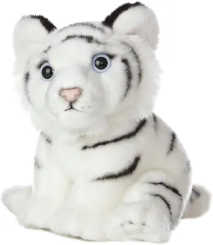 Companionship shift - 10 Inches Aurora? Adorable Miyoni? Tots White Tiger Cub Stuffed Animal - Lifelike Detail - Cherished 