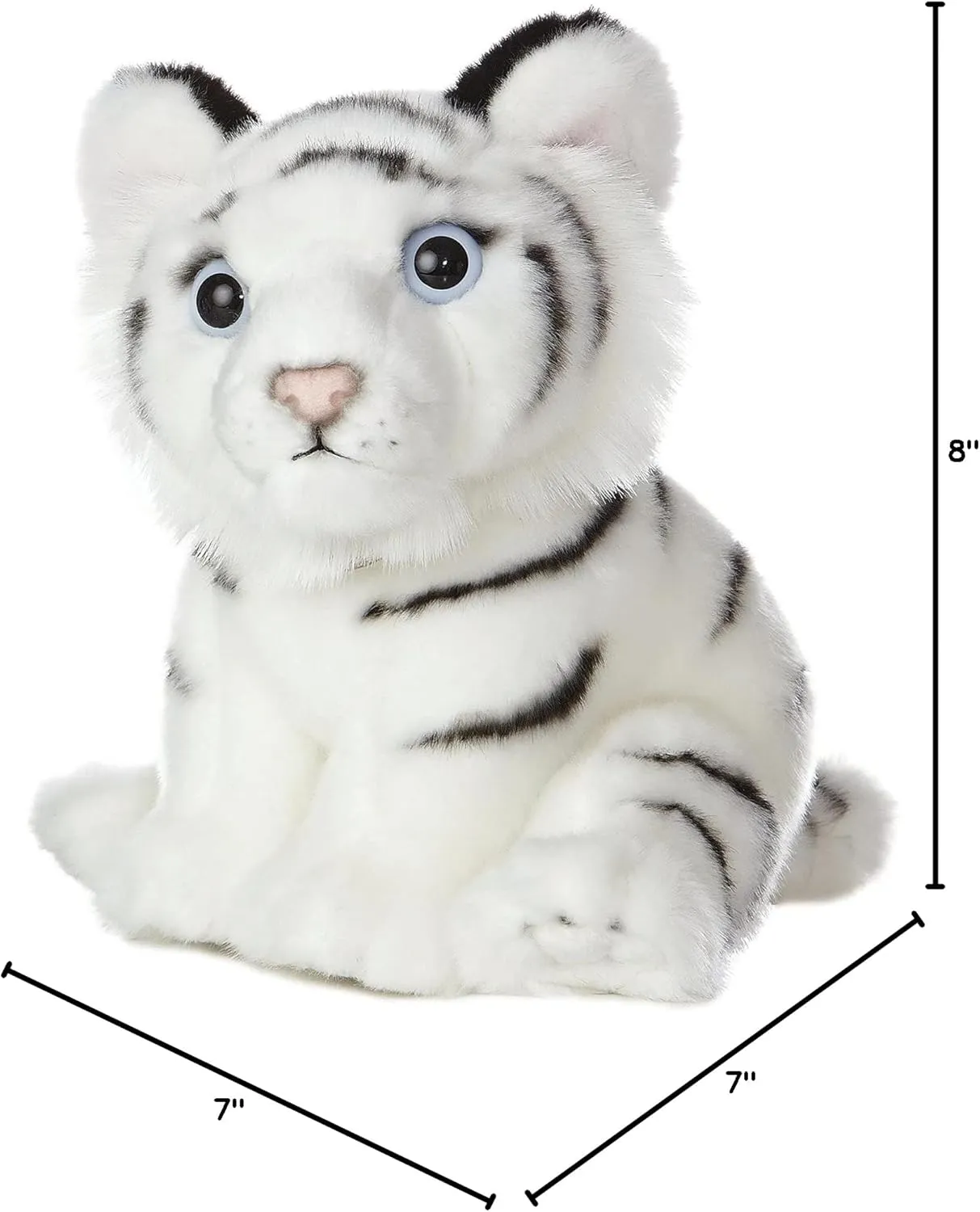 Companionship shift - 10 Inches Aurora? Adorable Miyoni? Tots White Tiger Cub Stuffed Animal - Lifelike Detail - Cherished 