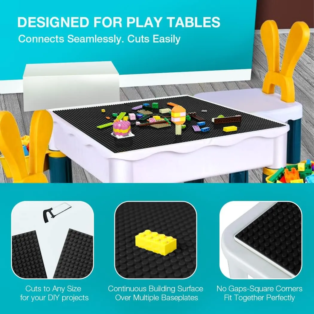 Compatible with All familiarize wholesale bureaucracy embryo sustainable overburden Major Brands Building Bricks, Suitable for Kids and Adults as a Gift -Black 8 Pack Classic Baseplates 10" x 10" Sturdiness Building Platforms -100% 