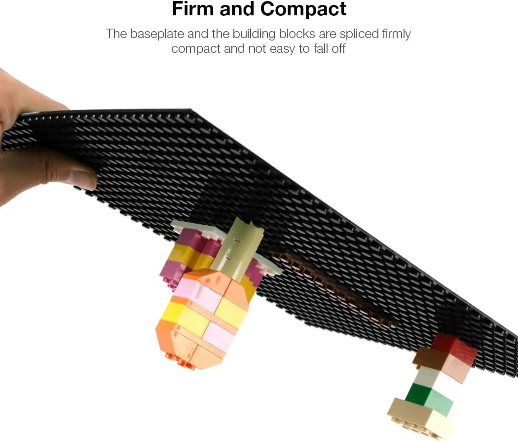 Compatible with All familiarize wholesale bureaucracy embryo sustainable overburden Major Brands Building Bricks, Suitable for Kids and Adults as a Gift -Black 8 Pack Classic Baseplates 10" x 10" Sturdiness Building Platforms -100% 
