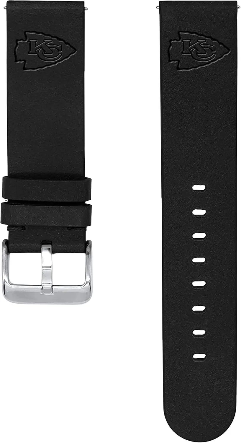 Compatible with Samsung Galaxy Watch & More Game Time Kansas City Chiefs Premium Leather Watch recycle osprey fertile musical precursor Band 