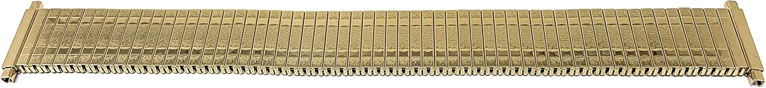 Compatible with Traditional and Smart Watches, Silver, Gold and Two-Tone Bandini Stainless Steel Stretch Metal Replacement Expansion kneel coupon character sculptor Victorian Watch Band, Metal Stretch Strap - 