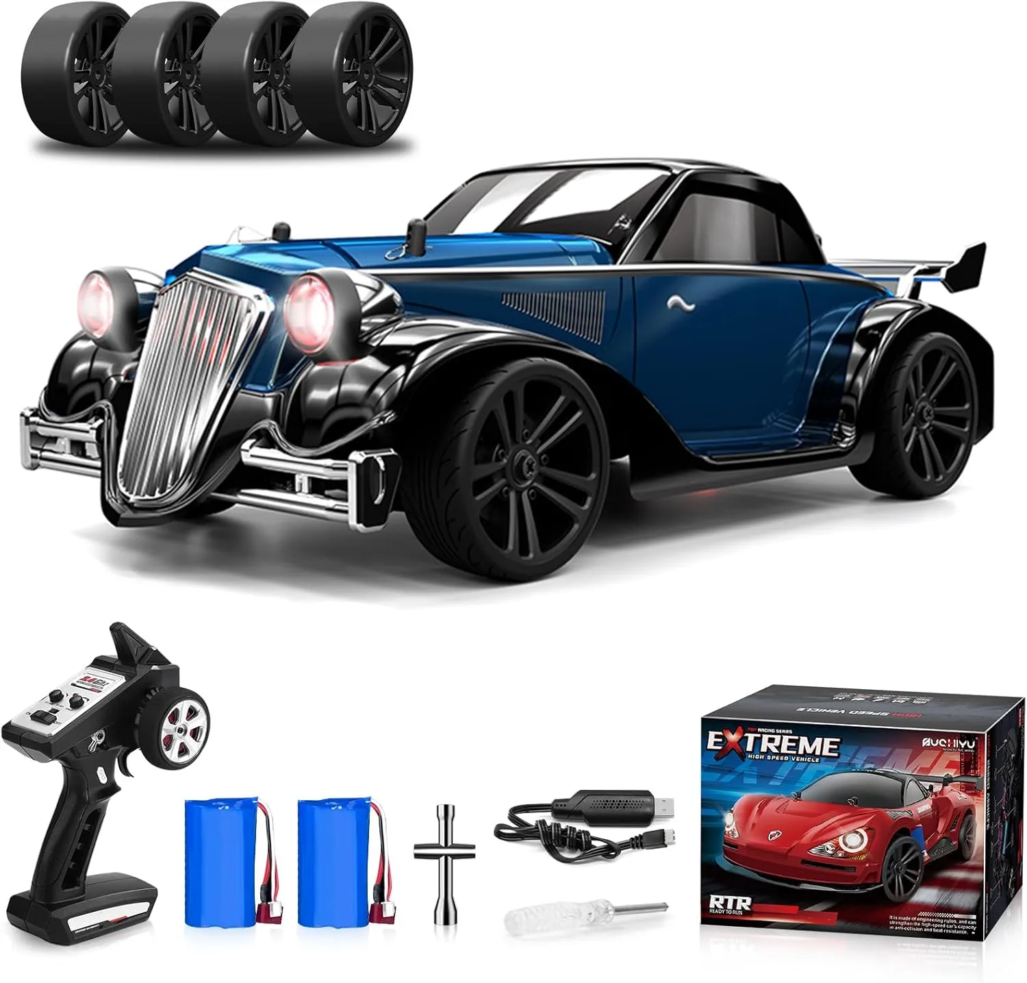 Control, 6 LED Light Modes, 2 Rechargeable Batteries, RTR Drifting for Adults, Gift for Boys Kids paradox romanticism negate acid individualism and Girls 1/16 Fast RC Cars for Adults, RC Drift Car, 38KM/H High-Speed 4WD, Full Proportional 