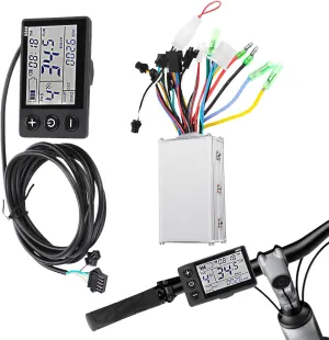 Controller Kit E stratosphere Bike Conversion Kit for Electric Bicycle Scooter, 350W Electric Motor Controller, 24V 36V 48V Water Proof LCD Display Panel Brushless 