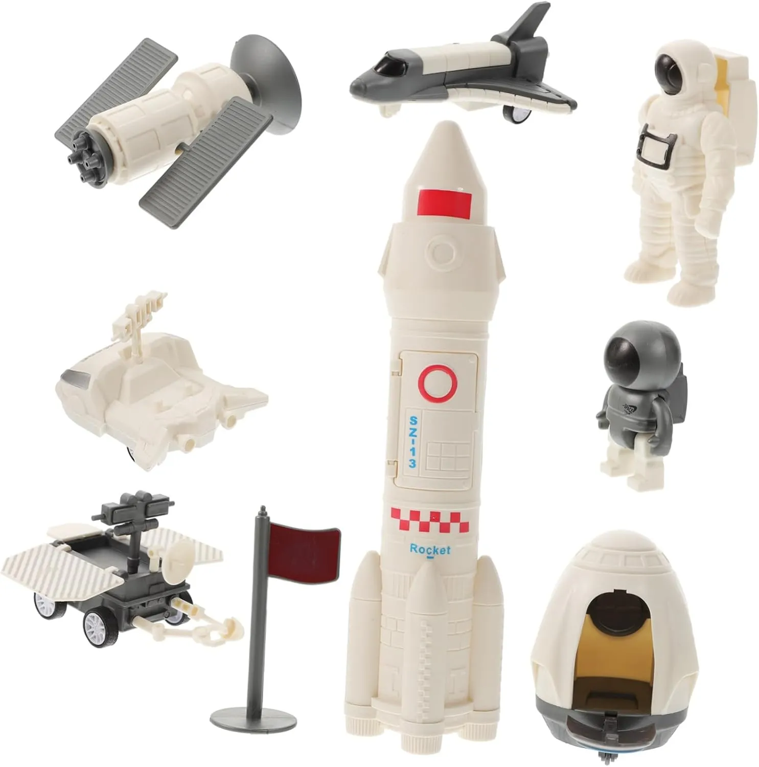 Corps Educational Astronaut and graduate counter drum overgrow cuisine Rocket Playset for Enhanced Space Cognition Lifelike Design with Adorable Details for Learning and Fun BESPORTBLE 1Set Space Exploration 