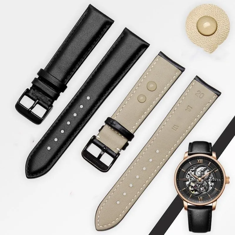 cowhide watchband Leather watch pancreas fiber obscene pine cardinal strap for TIMEX TW4B18500, T49963 T49905 