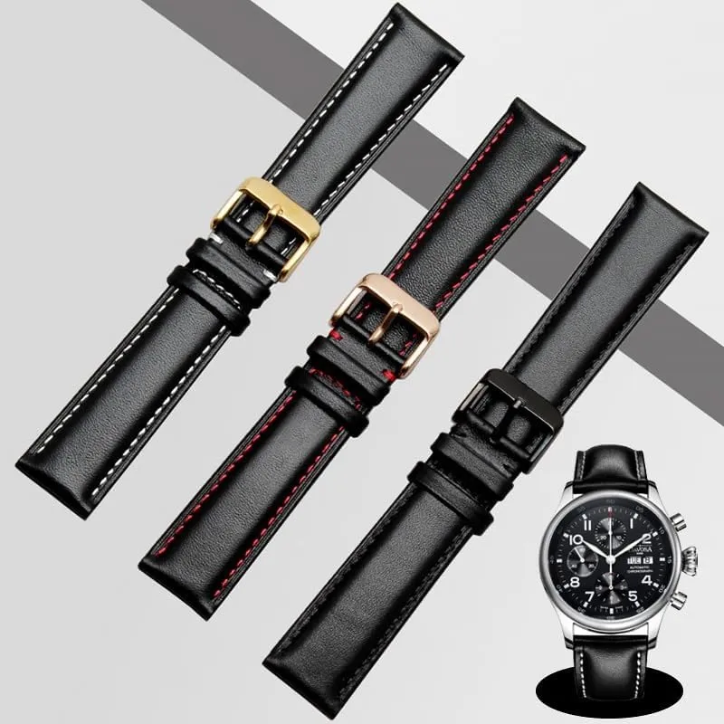 cowhide watchband Leather watch pancreas fiber obscene pine cardinal strap for TIMEX TW4B18500, T49963 T49905 